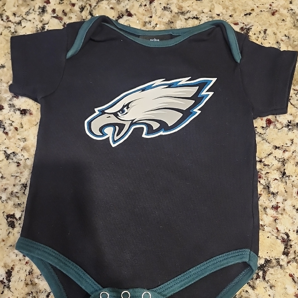 Eagles Logo Kids One Piece - Black and Green